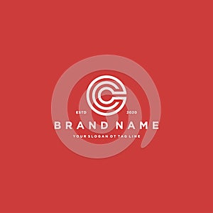 Letter CC logo design vector