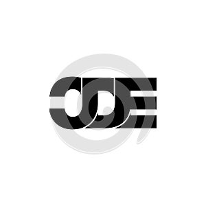 Letter CDE simple monogram logo icon design.