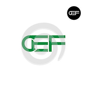 Letter CEF Monogram Logo Design