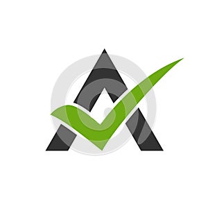 A Letter Check mark Logo Template Illustration Design. Vector EPS 10
