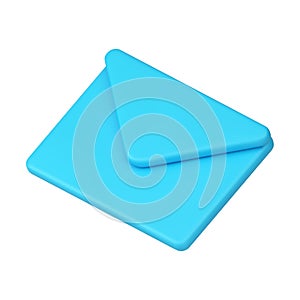 Letter closed envelope online chat incoming new message 3d icon isometric vector illustration