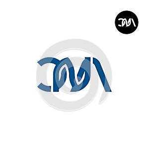 Letter CNA Monogram Logo Design