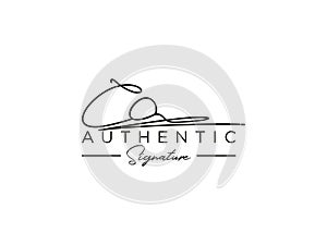 Letter CO Signature Logo Template Vector