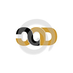 Letter COD simple monogram logo icon design.