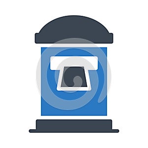 Letter glyph colour vector  icon