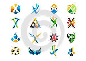 Letter x concept logo design