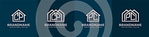 Letter CP and PC Home Logo Set. Suitable for any business related to house, real estate, construction, interior with CP or PC