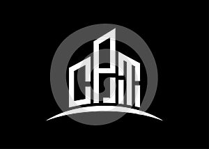 Letter CPT building vector monogram logo design template. Building Shape CPT logo.