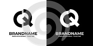 Letter CQ or QC Monogram Logo