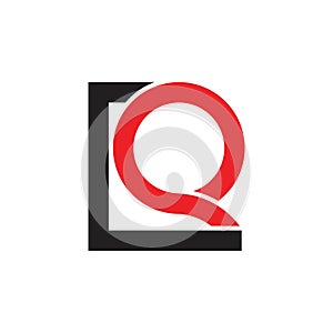 Letter cq square frame logo vector