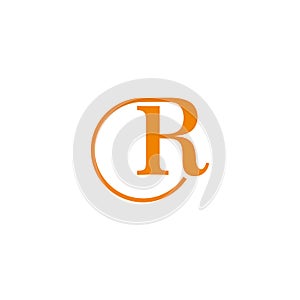 letter cr simple simple motion logo vector