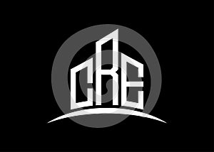 Letter CRE building vector monogram logo design template. Building Shape CRE logo.