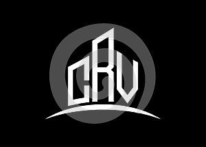 Letter CRV building vector monogram logo design template. Building Shape CRV logo.