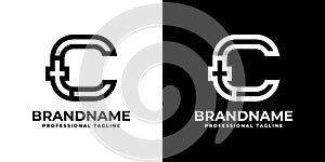 Letter CT or TC Monogram Logo, suitable for any business with CT or TC initials