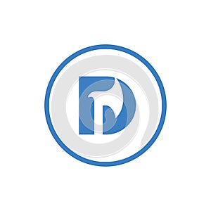 Letter D axe logo design, isolated on white background