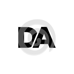 Letter D and A, DA logo design template. Minimal monogram initial based logotype photo