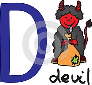 Letter D - devil