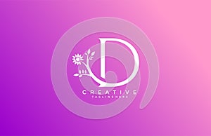 Letter D Linked Fancy Logogram Flower Logotype