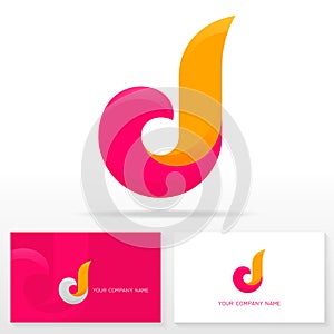 Letter D logo design - vector sign.