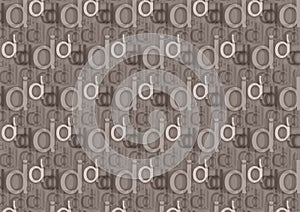 Letter d pattern in different colored grey shades pattern