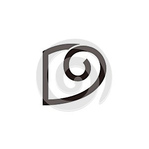 letter d sheep head abstract logo vector