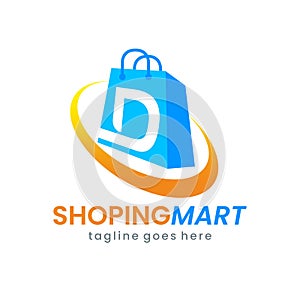 Letter D Shop Bag Logo Design