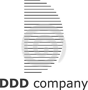 Letter D Striped Logo
