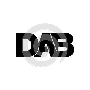 Letter DAB simple monogram logo icon design.