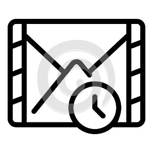 Letter delivery icon outline vector. Envelope correspondence