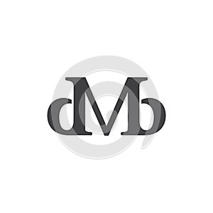 Letter dmb simple logo vector
