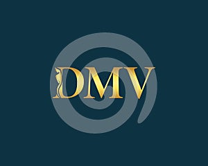 Letter DMV Beautiful Woman Logo.