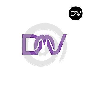 Letter DMV Monogram Logo Design