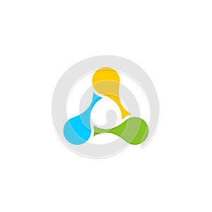 A Letter dot connected logo template Illustration Design. Vector EPS 10