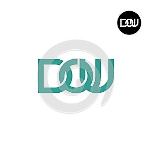 Letter DOW Monogram Logo Design