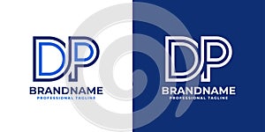 Letter DP Line Monogram Logo, suitable for any business with DP or PD initials