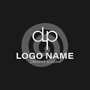 letter dp logo graphic design