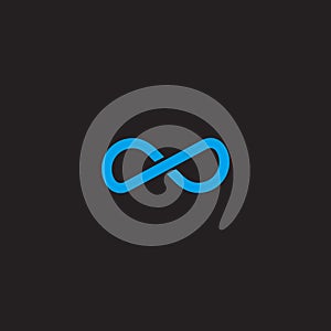 Letter dp loop overlapping infinity symbol logo vector