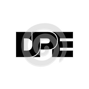 Letter DPE simple monogram logo icon design. photo