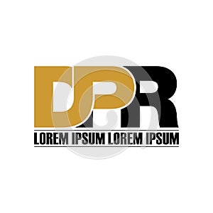Letter DPR simple monogram logo icon design. photo