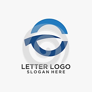 Letter E circle logo design