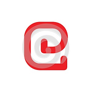 Letter e cute logo vector