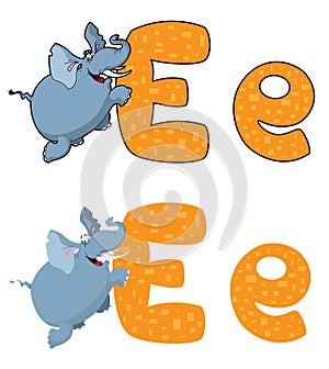 Letter E elephant