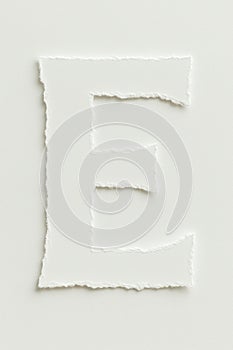 Torn Paper letter e photo