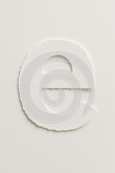 Torn Paper letter e photo