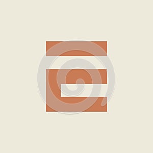 Letter E and 2 or 2 E minimalist Logo photo