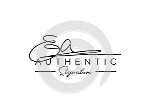 Letter EA Signature Logo Template Vector