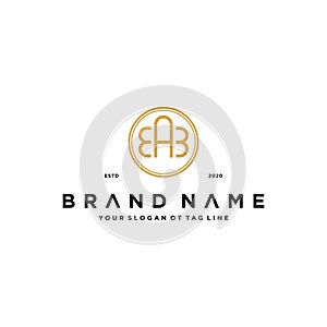 letter EAB logo design concept vector