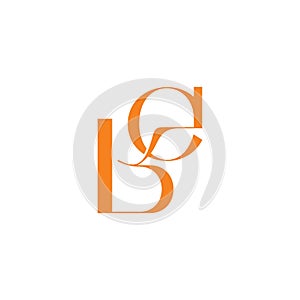 letter eb simple curves linked overlap logo vector