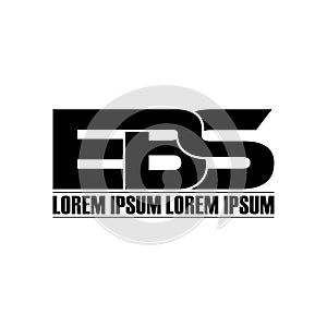 Letter EBS simple monogram logo icon design.