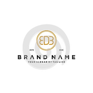 letter EDB logo design concept vector